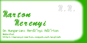 marton merenyi business card